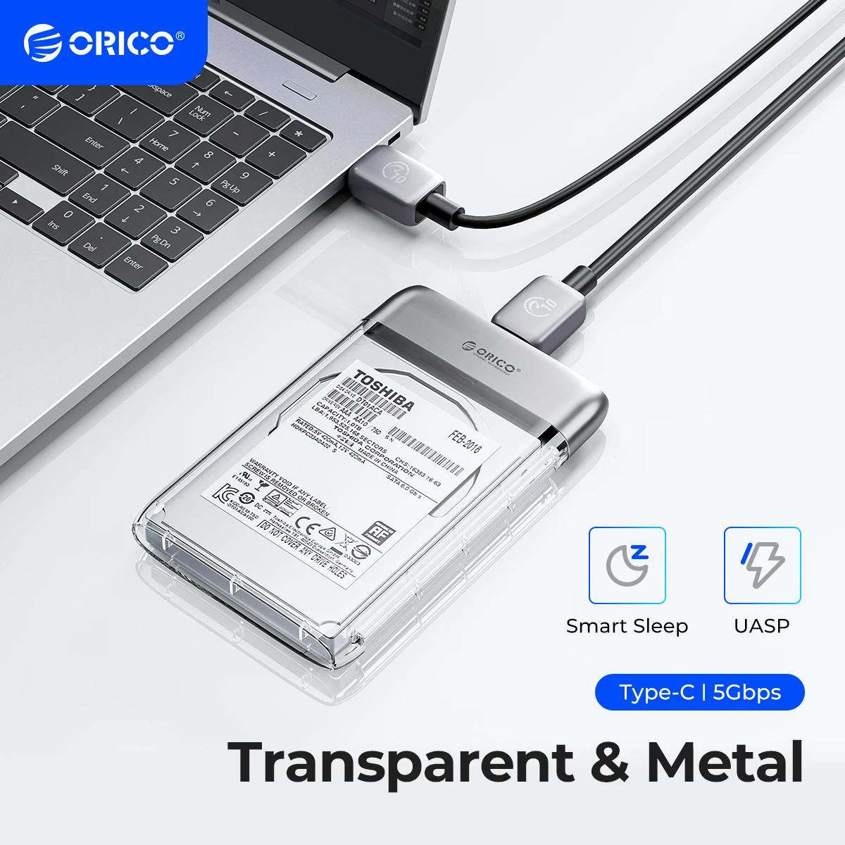 ORICO  CŸ ϵ ̺ Ŭ, ݼ HDD ̽ , PC Ʈ ƮϿ ڵ  , 2.5 ġ, USB3.0, 5Gbps